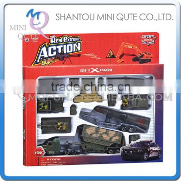 Mini Qute kids 14 in 1 Die Cast pull back alloy military fighting truck vehicle diecast model car educational toy NO.MQ W234M