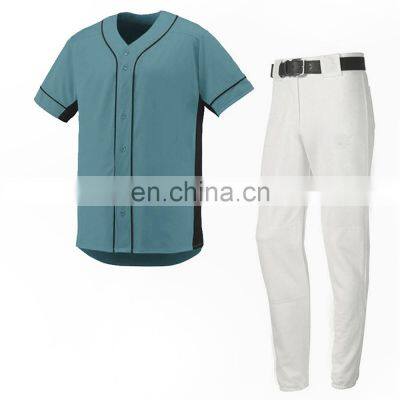 Customize Men Baseball Jersey and Pants Custom Design V Neck Team Wear Uniform Set New Style