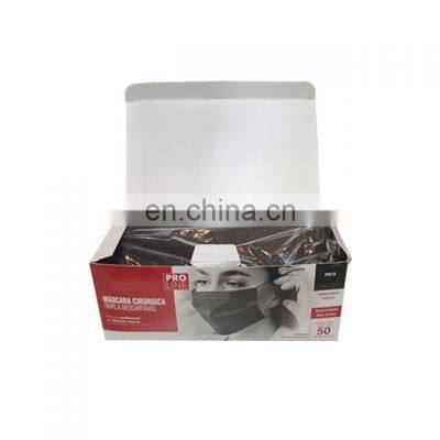 Disposable four layers non-woven face mask containing activated carbon layer melt-blown layer adsorption odor and dust
