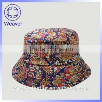 Unique style ladies print pattern floral printed bucket hat