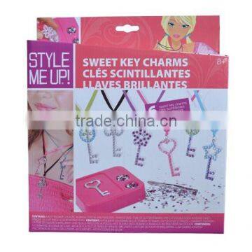 Sweet key charms for young girls DIY handmade fashion necklace