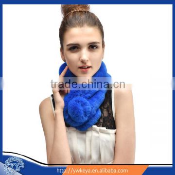 New style 2015 infinity lady real rabbit fur scarf with 6 colors
