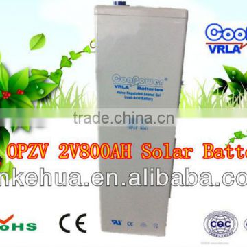 Free maintaince OPZV(GEL) 2V800AH Solar Battery