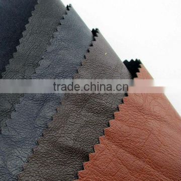 100% PU leather 0.7mm man embossed glace garment leather