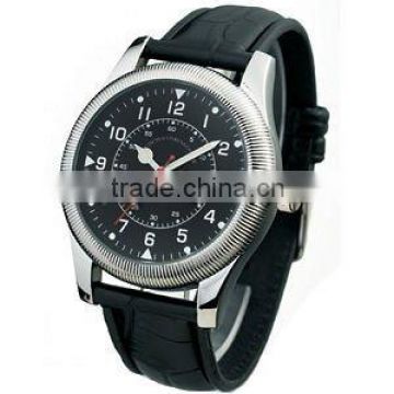 fashion genuine leather band stainless steel watch digital men's stainless steel watch