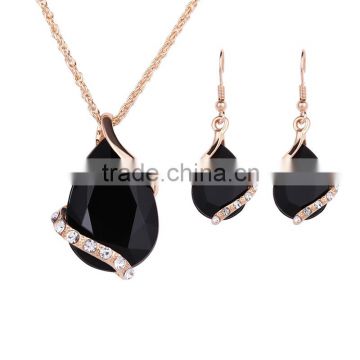 Wholesale Latest Design Fashion Necklaces Women Luxury Statement Diamond Jewelry Set SKJT0564