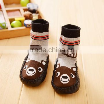 rubber sole baby sock shoes