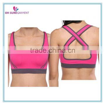 nylon/spandex dry fit sports bra ladies yoga bra