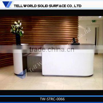 TW High quality glossy contemporary reception counter for office furniture