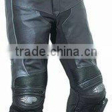 DL-1393 Leather Motorbike Pant, Black Motorcycle Pant