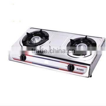 Fashion design stainless steel protable two burners gas stove/ cooker/hob