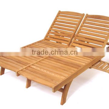 Teak Double Lounger for Outdoor Furniture