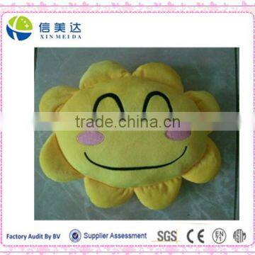 Smiling sun soft plush pillow