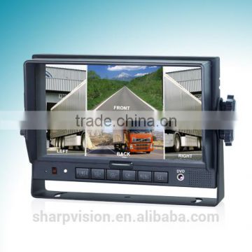 7-inch lcd monitor for cctv with quad view