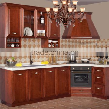 simple design high quality cheap price of solid wood kitchen cabinet