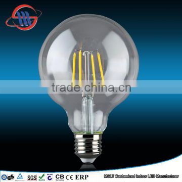 Hot G125 LED filament bulb high quality glass mask high luminou led lamp