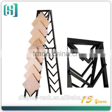 portable floor standing double sides metal display stand for ceramic tile HSX-S0187
