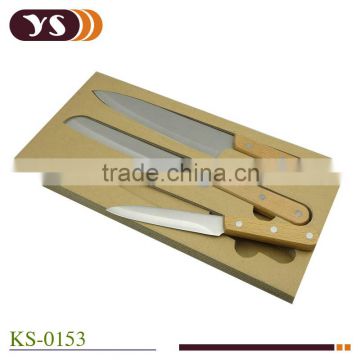 2014 New Arrival 3pcs Kitchen Knife Set,with Wood Handle