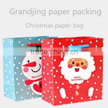 Dongguan factory Grandjing paper packaging Christmas paper bag