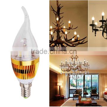 3W E14/E27 Warm White 2700-3200k Dimmable LED Candle Light