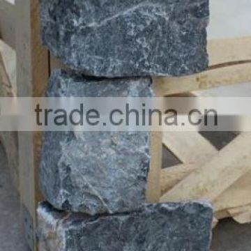black limestone natural stone corner for wall cladding