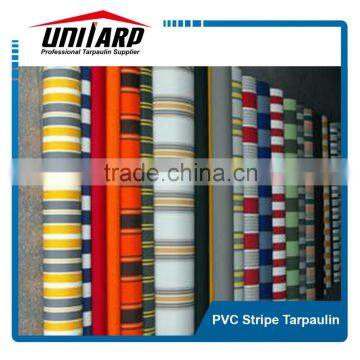 PVC stripe Tarpaulin colorful for covers/ roof/tents