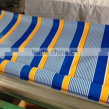 460gsm striped pvc fabric awning cover tarpaulin for North Africa