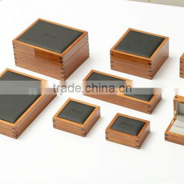 top leather inlayed wooden coin box