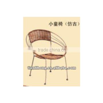 stable steel frame rattan chair