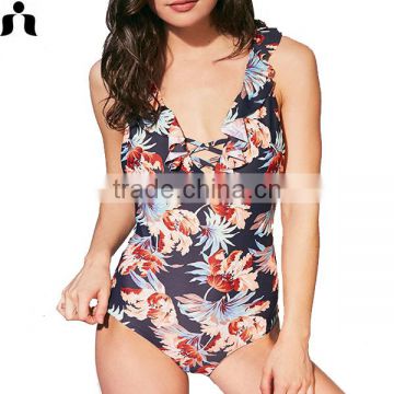 2017 fashionable new design sexy one- piece swimsuit