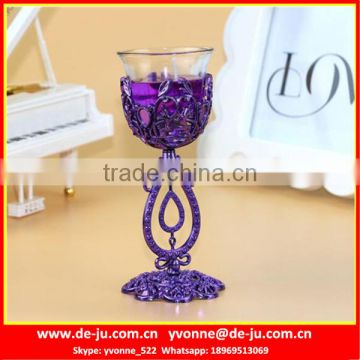 Party Gift Purple Plastic Cup Cheap Violet Candle Gel Wax