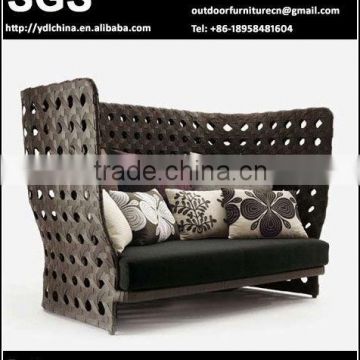 OEM factory custom make SGS HDPE rattan wicker sofa lounge