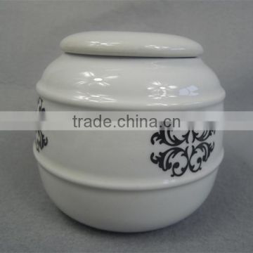 Professional Decal white ceramic urns for cremation