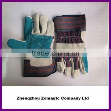 Industry cow split leather working gloves for safety ZMR111