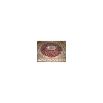 Persian hand knotted silk carpet