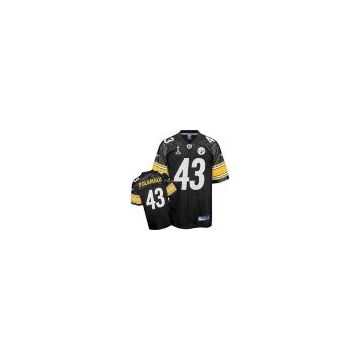 Troy Polamalu #43 Pittsburgh Steelers Black Authentic NFL Jerseys