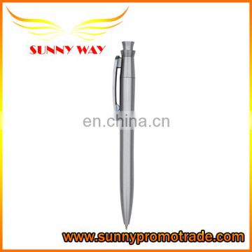 silver color cheap plastic promotional ballpoint pen