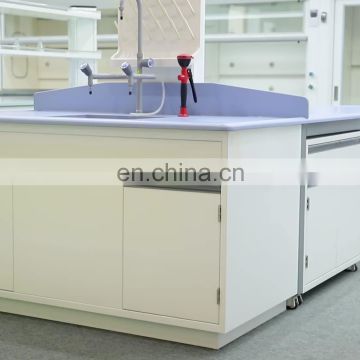 Qualified steel laboratory furniture island table with drawers CE approved
