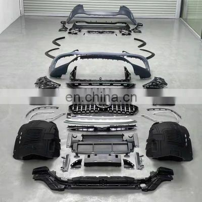 Body kit include front and rear bumper assembly with grille tip exhaust for Mercedes benz GLE W167 upgrade to GLE63 AMG model