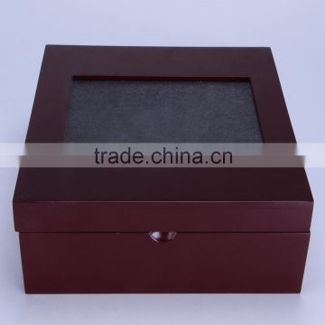 Wooden gift cases boxes made in china with glass