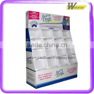 supermarket custome-made good quality grid cardboard display stand for facial cleanser