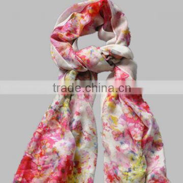 2014 latest fashion digital printing woman 100% cashmere scarf