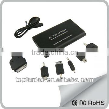 Black Power Bank 5000mAh with Connectors