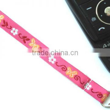 Cell phone accessory mobile woven webbing strap decorative
