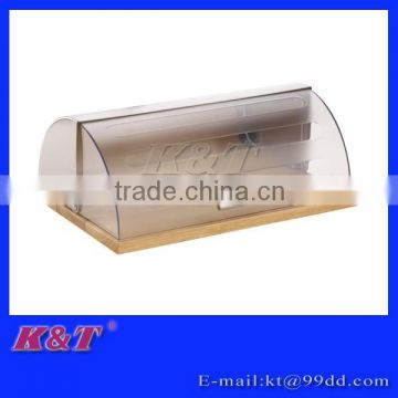 2015 Hot selling wooden and plastic bread box