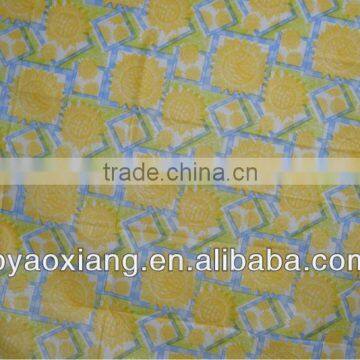 2013 westerm hot yellow plaid printed peva table cloth or bath cloth