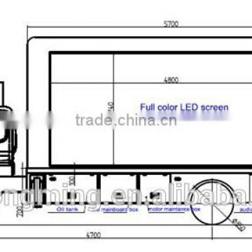 Promotion mobile outdoor Led display trailer for sale
