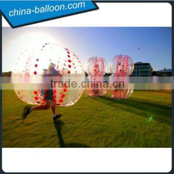 super selling 1mm PVC/TPU inflatable human bumper ball, bubble soccer ball for adult