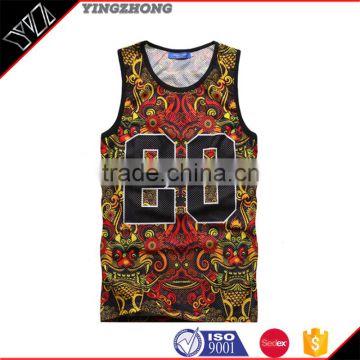Yingzhong garment factory 2016 Summer Workout Sleeveless Vest Running Shirts Stringer basketball 23nmb print Tank Tops