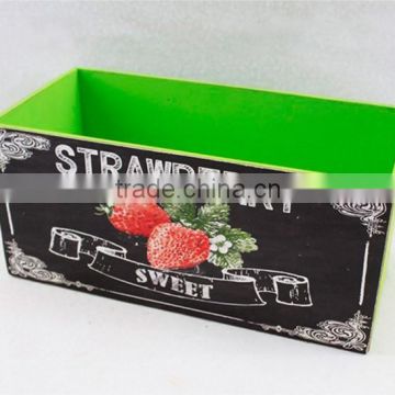 Easter Wooden fruit box easter gifts container for home decoration on desk